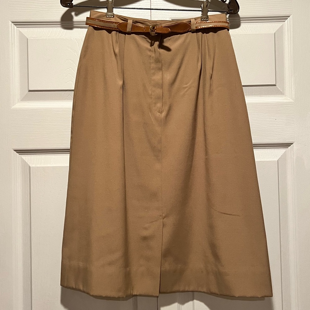 VTG Inner Visions by Ship n’ Shore, Tan Midi Skirt - 2